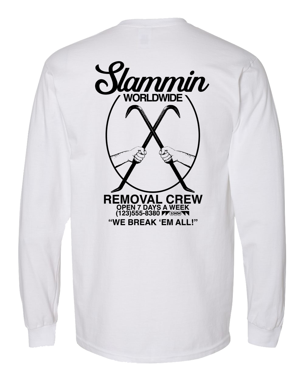 Removal Crew Long Sleeve White